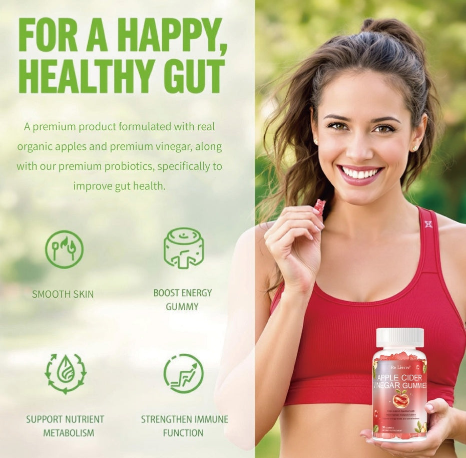 🍎 Apple Cider Vinegar Gummies – Detox & Metabolism Support
