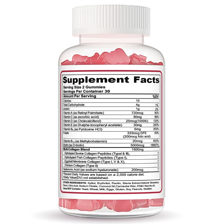 Collagen Peptide Gummies – Radiant Skin & Strong Hair