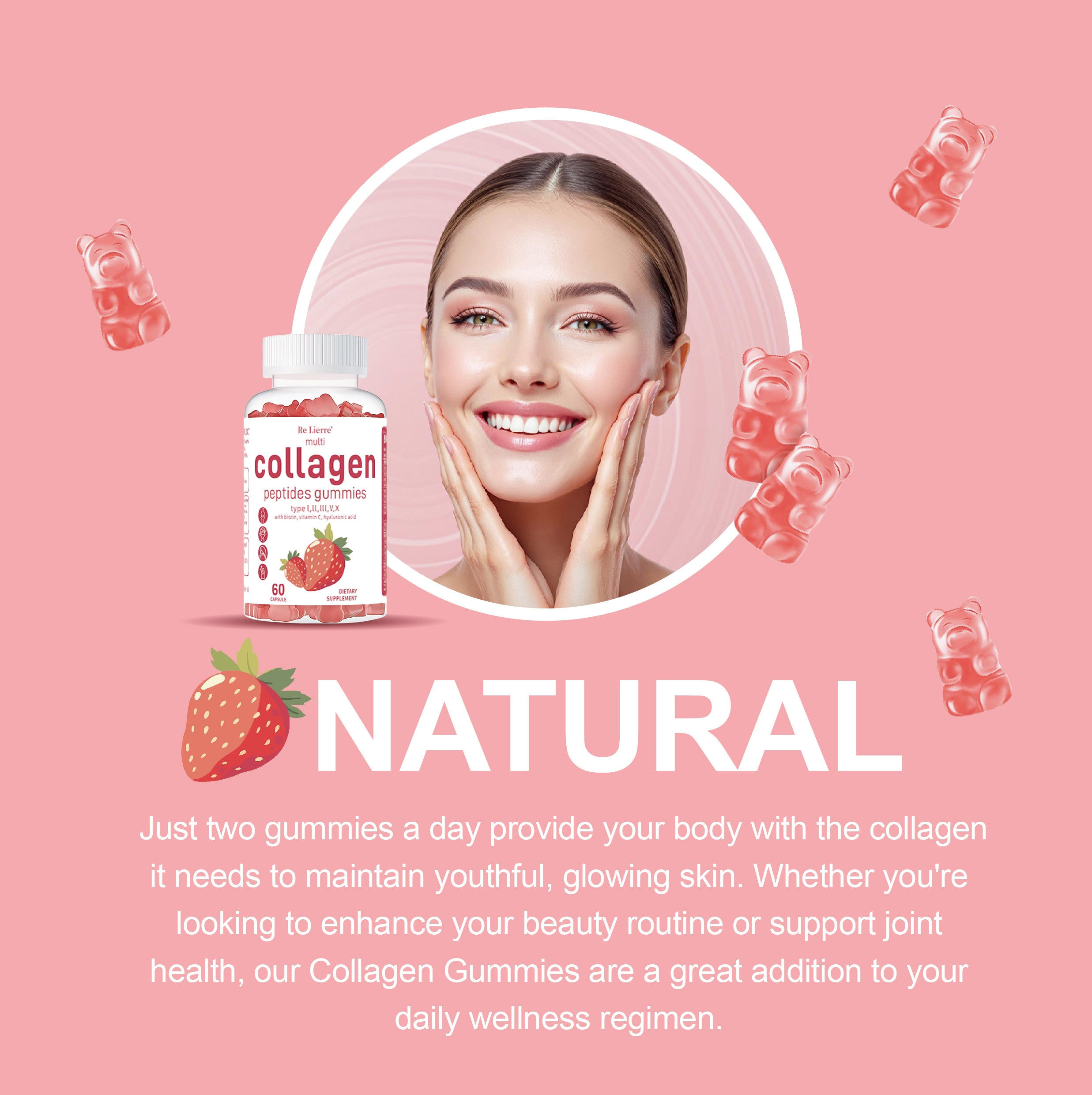 Collagen Peptide Gummies – Radiant Skin & Strong Hair